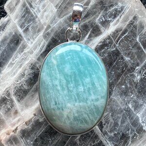 Amazonite Pendant Crystal Stone Jewelry
